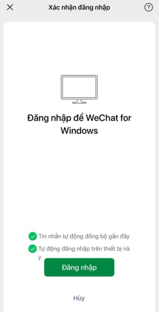 Xác Nhận Đăng Nhập Wechat.com