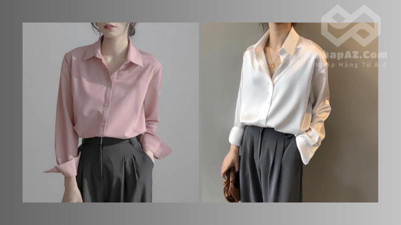 Áo sơ mi nữ Trung Quốc: Nguồn hàng thời trang, giá tốt Áo sơ mi kiểu basic