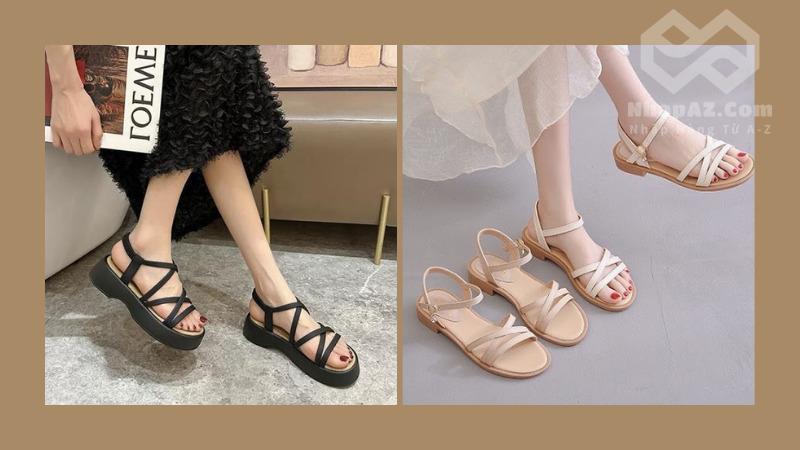 Tổng hợp những mẫu sandal nữ Trung Quốc thanh lịch Sandal quai mảnh