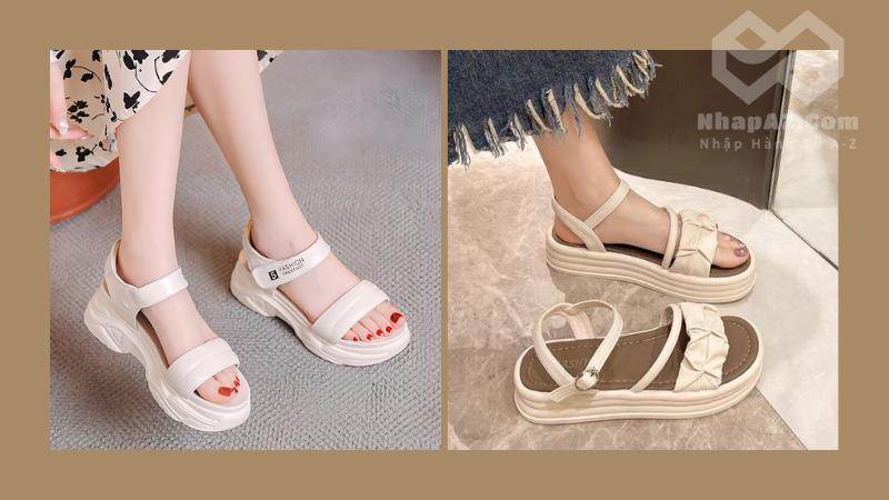 Tổng hợp những mẫu sandal nữ Trung Quốc thanh lịch Sandal quai ngang