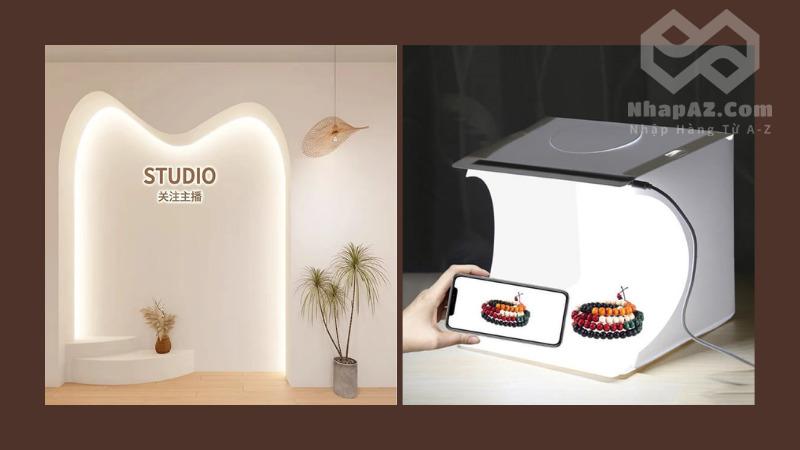 Địa chỉ nhập hàng phụ kiện livestream Trung Quốc uy tín nhất Hệ thống phông nền và hộp ánh sáng