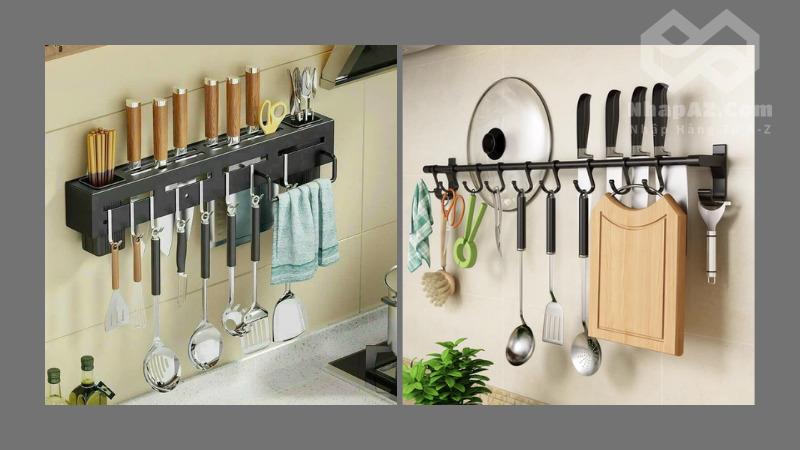 Top 3 mẫu móc treo đồ nhà bếp Trung Quốc tiện ích, giá tốt Móc treo dạng thanh treo