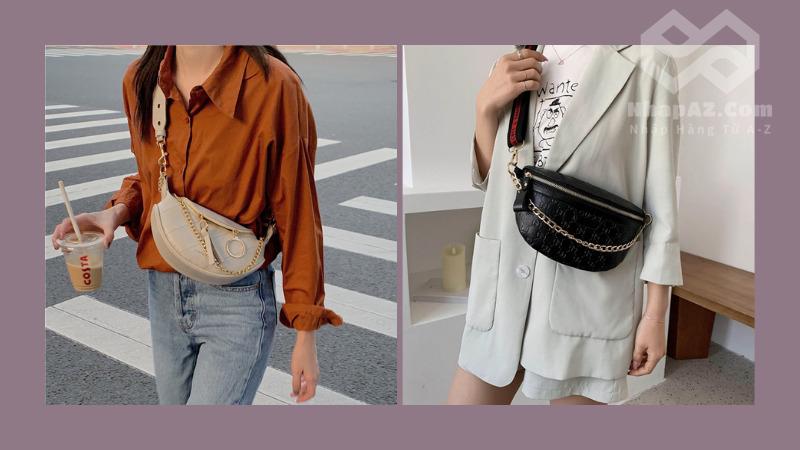Gợi ý 4 mẫu túi bao tử nữ Trung Quốc thời trang, giá tốt Phong cách cá tính với chi tiết kim loại