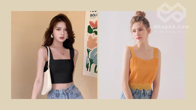 Những kiểu áo 2 dây nữ thời trang, dễ phối đồ cho chị em Áo 2 dây bản to