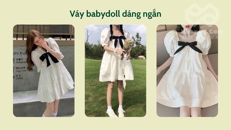 vay babydoll dang ngan