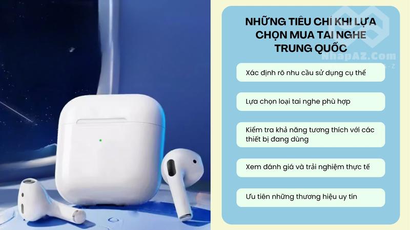 Những tiêu chí khi lựa chọn mua tai nghe Trung Quốc