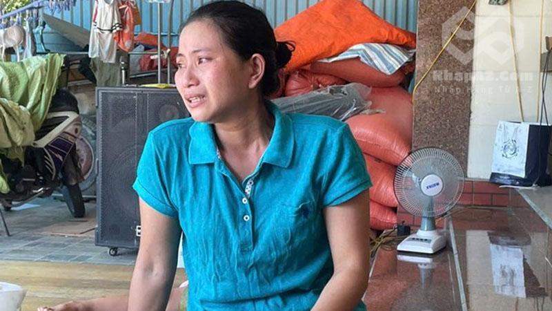 Chị Nguyễn Thị Oanh, vợ anh Thái Khắc Thành