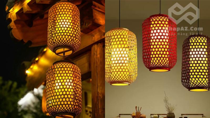 Đèn lồng tre, nhựa giả mây