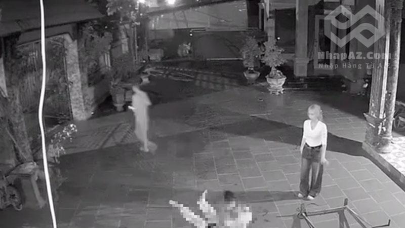 Hình ảnh camera ghi lại cảnh vợ giết chồng ở Phú Thọ