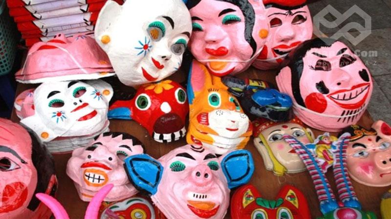 Mặt nạ Trung thu giấy bồi