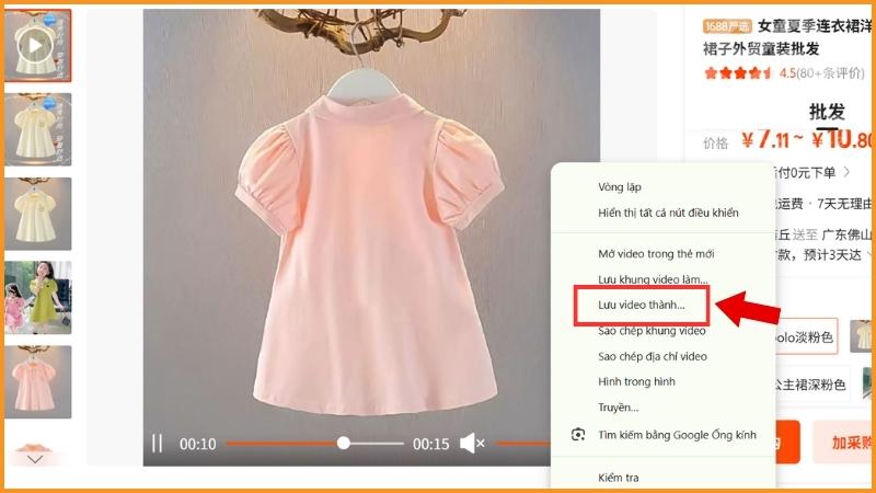 Mách bạn cách tải video 1688 miễn phí về máy chỉ với vài bước đơn giản Tìm và lưu video về máy