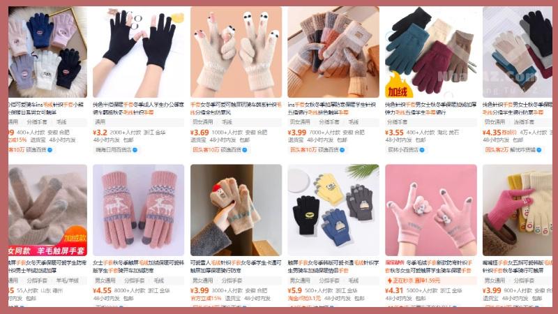 Găng tay len Trung Quốc - Phụ kiện giữ ấm không thể thiếu trong mùa đông Nhập hàng trên Taobao