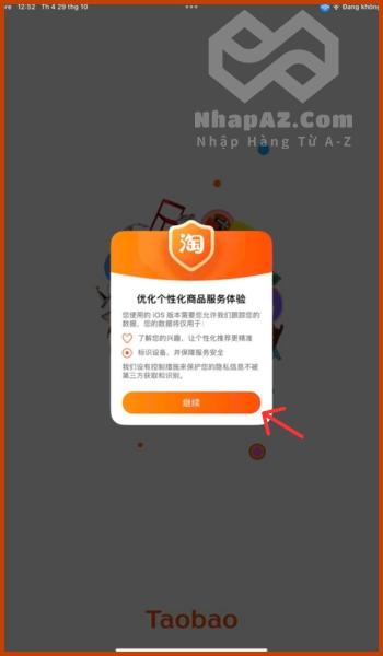 Hướng dẫn đăng ký tài khoản Taobao chi tiết từ A-Z cho người mới Tiếp tục ấn chọn ô màu cam để hoàn tất