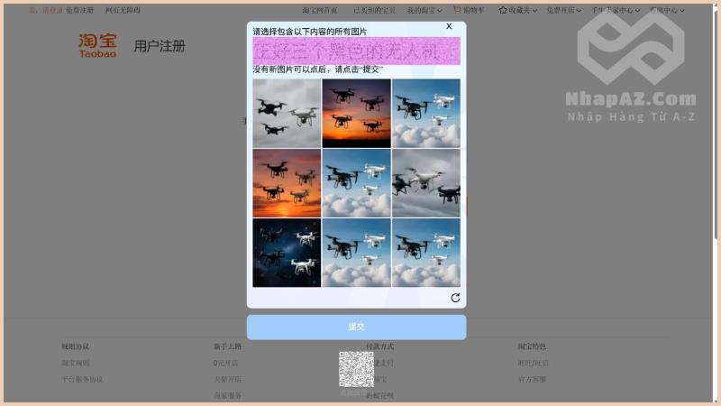 Hướng dẫn đăng ký tài khoản Taobao chi tiết từ A-Z cho người mới Xác thực để nhận mã OTP