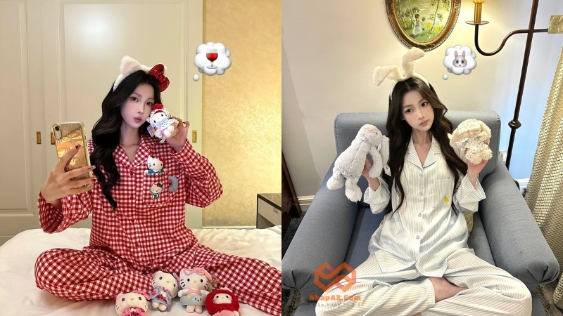 Đồ bộ Quảng Châu trên 1688 giá sỉ cạnh tranh, mẫu trẻ trung hút khách Set pijama form rộng