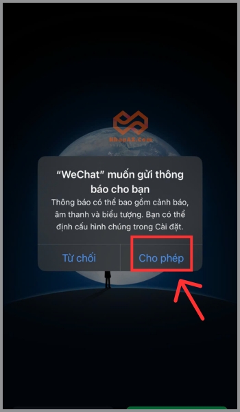 Thông báo "WeChat muốn gửi thông báo cho bạn"