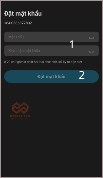 Đặt mật khẩu cho các lần đăng nhập sau 