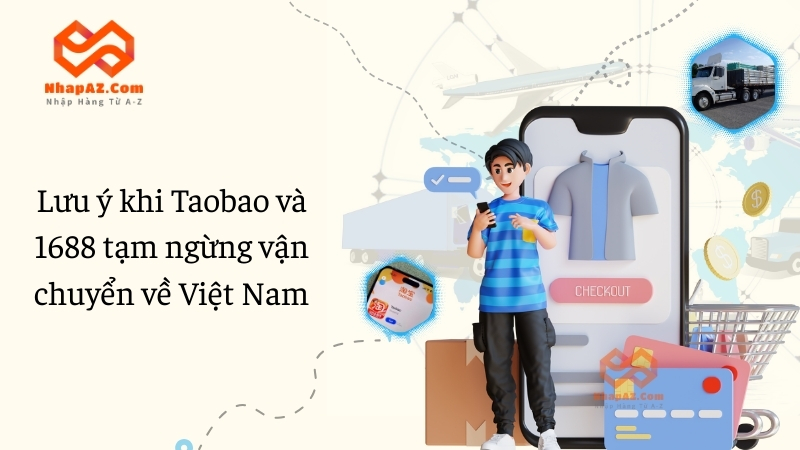 Lưu ý khi Taobao và 1688 tạm ngừng vận chuyển về Việt Nam