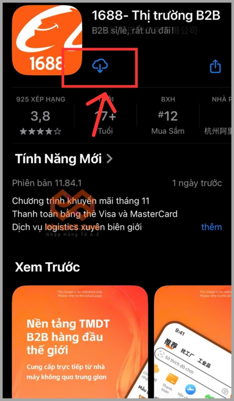 Tải ứng dụng 1688 về điện thoại 