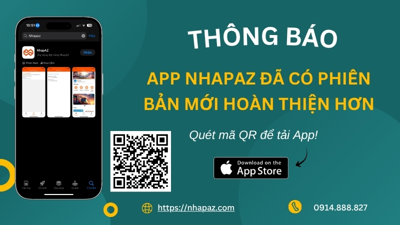 Thông báo: App NhapAZ đã có phiên bản mới hoàn thiện hơn