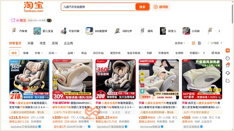 Những ưu điểm nổi bật của ghế ngồi ô tô cho bé Trung Quốc