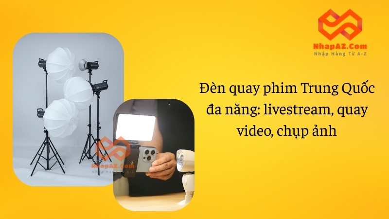 Đèn quay phim Trung Quốc đa năng: livestream, quay video, chụp ảnh