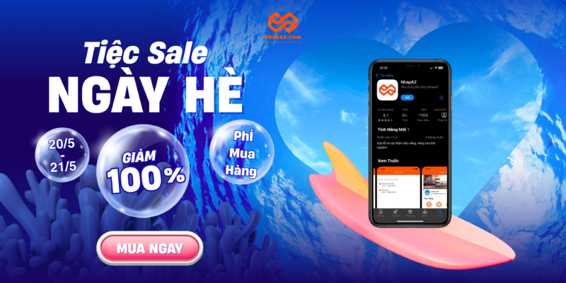 FREE 100% PHÍ MUA HÀNG TRONG 2 NGÀY 20 – 21/05 TẠI NHAPAZ