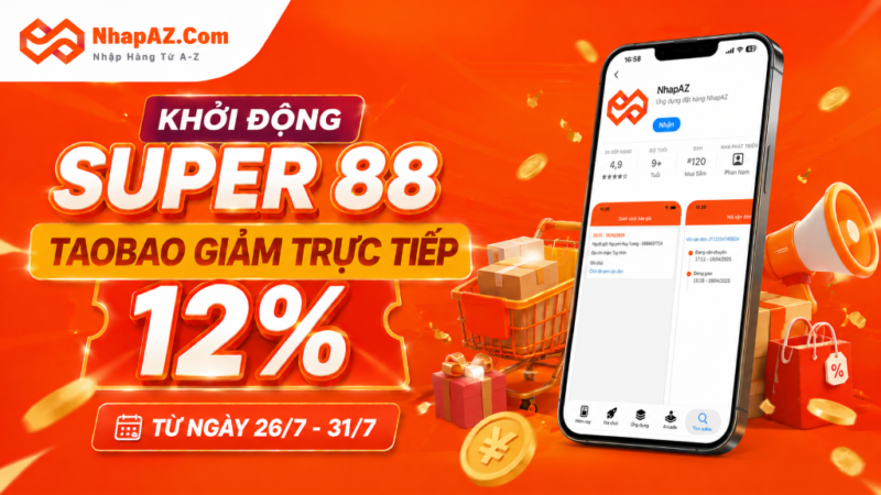 SUPER 88 Khởi Động: Taobao Giảm Giá Sốc, Săn Sale Ngay
