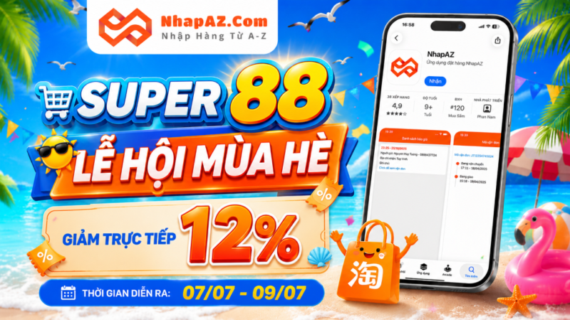 Đại Tiệc Săn Sale Taobao Super 88 – Lễ Hội Mùa Hè Rực Lửa