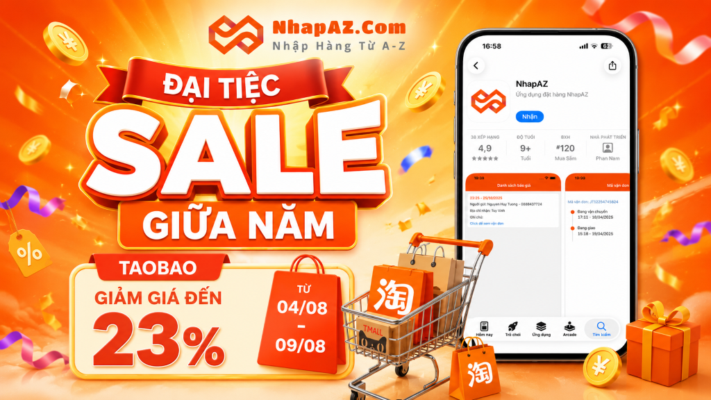 Đại Tiệc Sale Giữa Năm – Taobao Giảm Đến 23%
