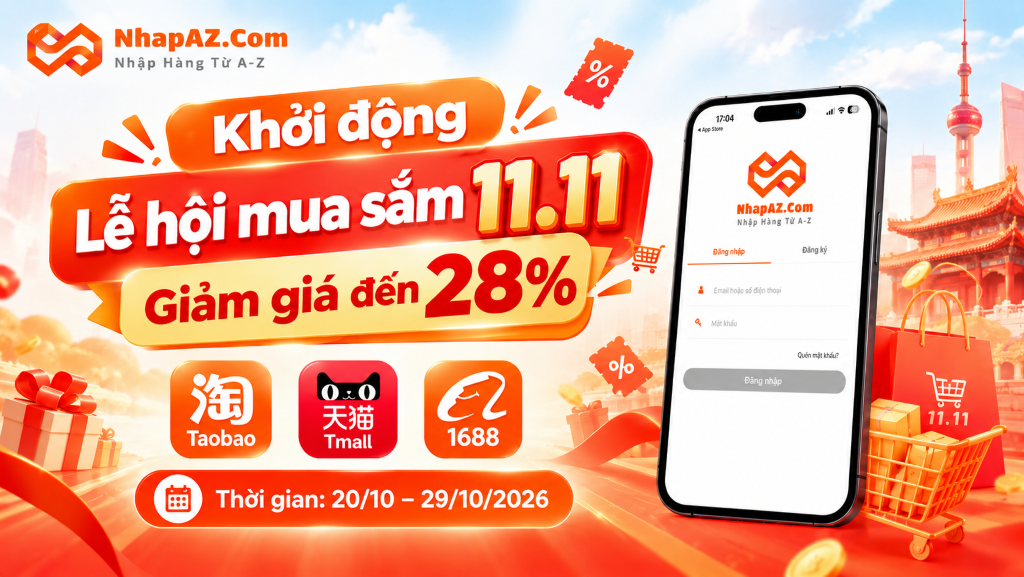 Khởi động Lễ hội mua sắm 11.11 – Giảm giá đến 28% Khởi động Lễ hội mua sắm 11.11 – Giảm giá đến 28%